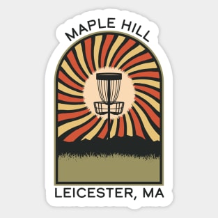 Maple Hill Leicester, MA | Disc Golf Vintage Retro Arch Mountains Sticker